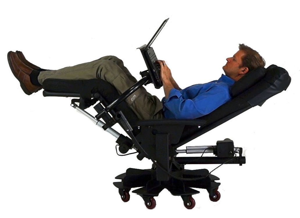 Office Chair with Leg Rest, for working in the reclining position.